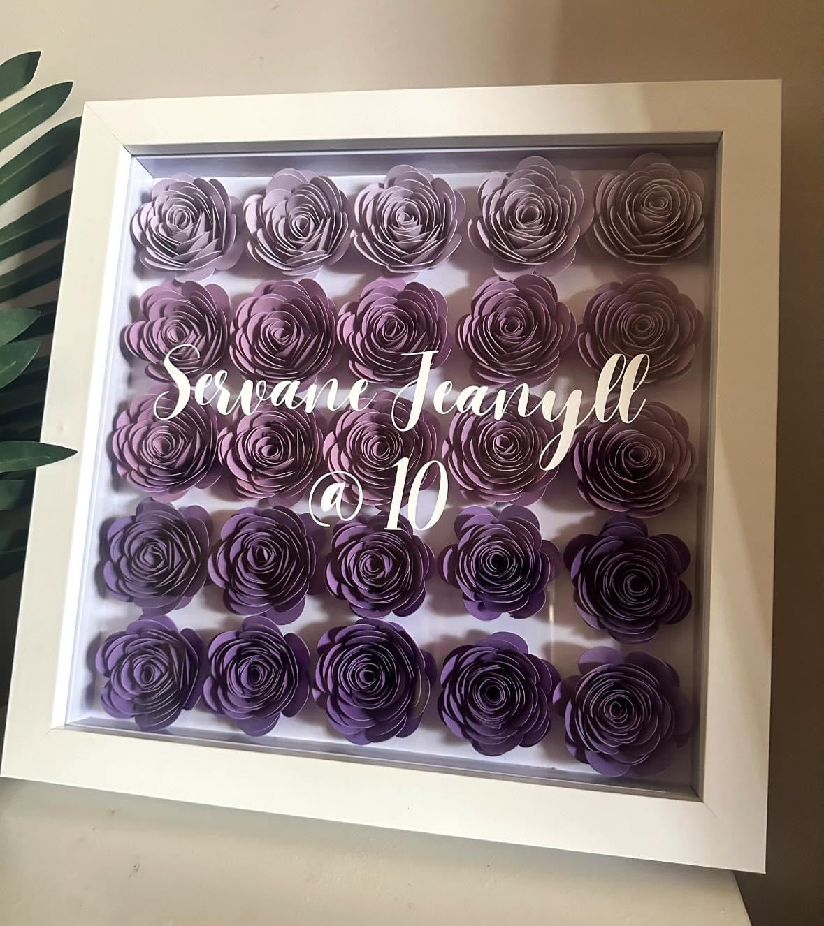 Handmade Flower Shadow box