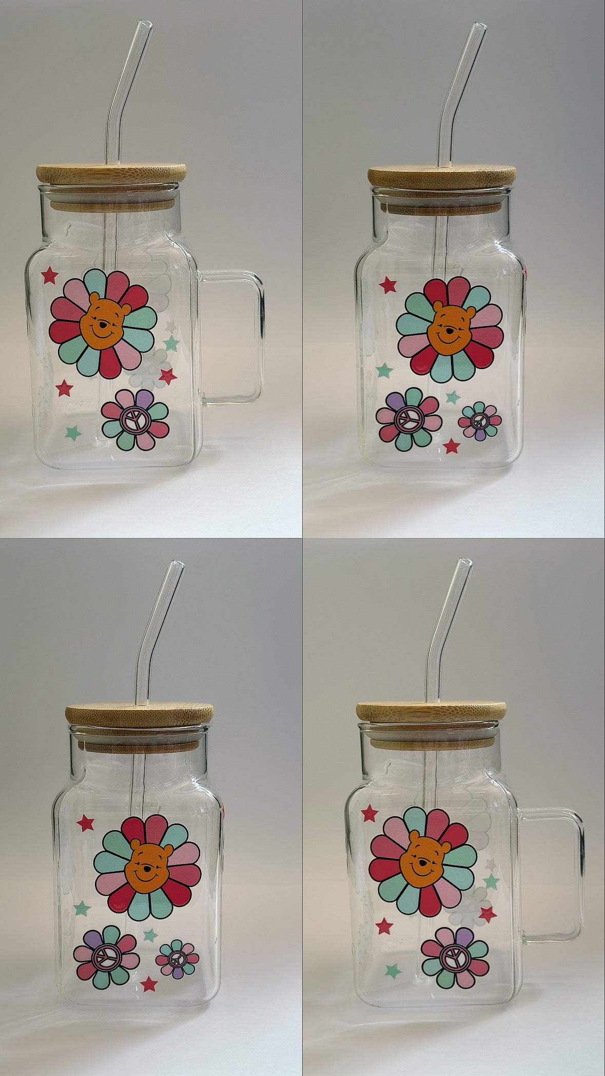 Winnie flower - 20oz glass tumbler