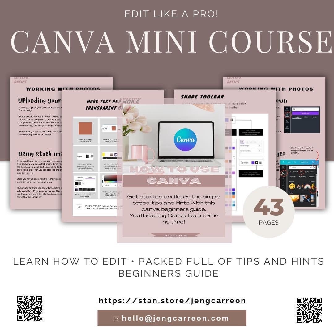 How to use Canva - Course Guide MRR/PLR