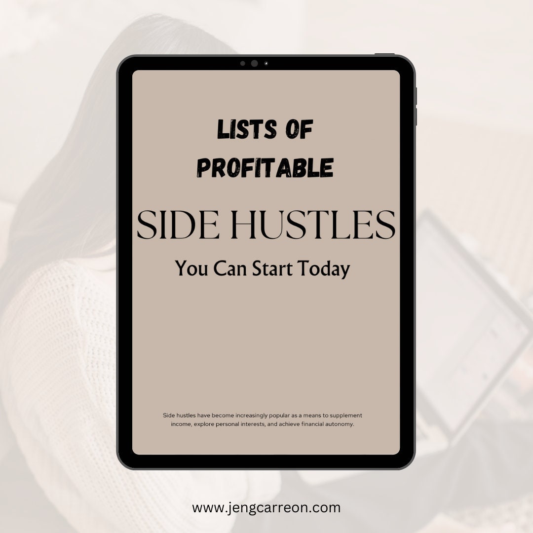 Profitable Side Hustles You can start today! - MRR/PLR
