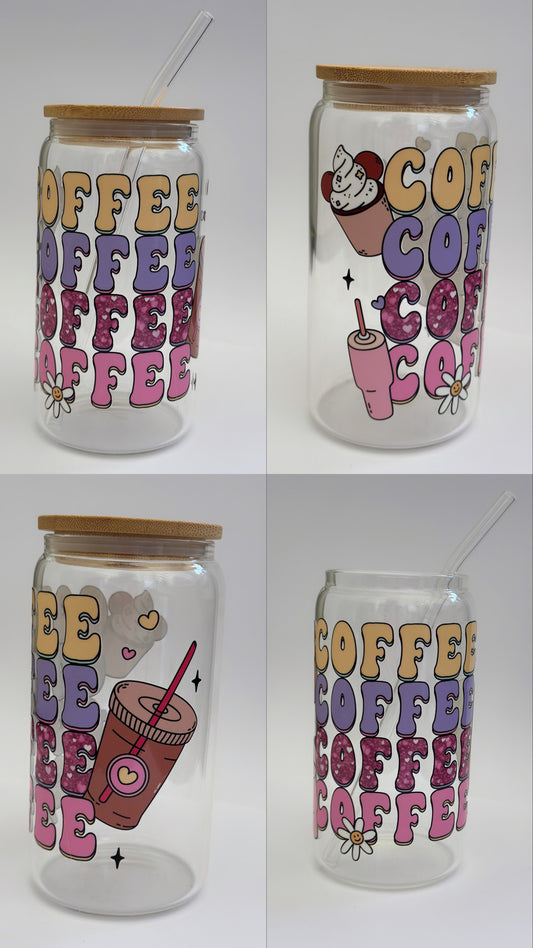 Coffee lover - 16oz glass can