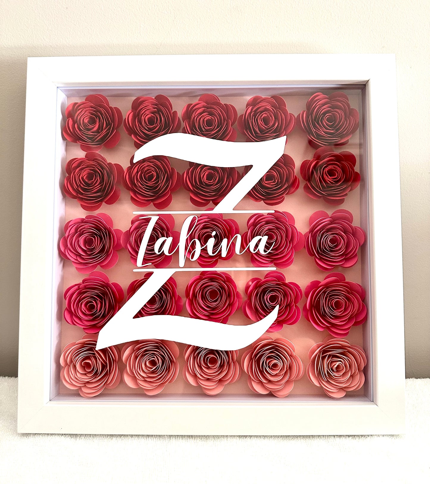 Handmade Flower Shadow box