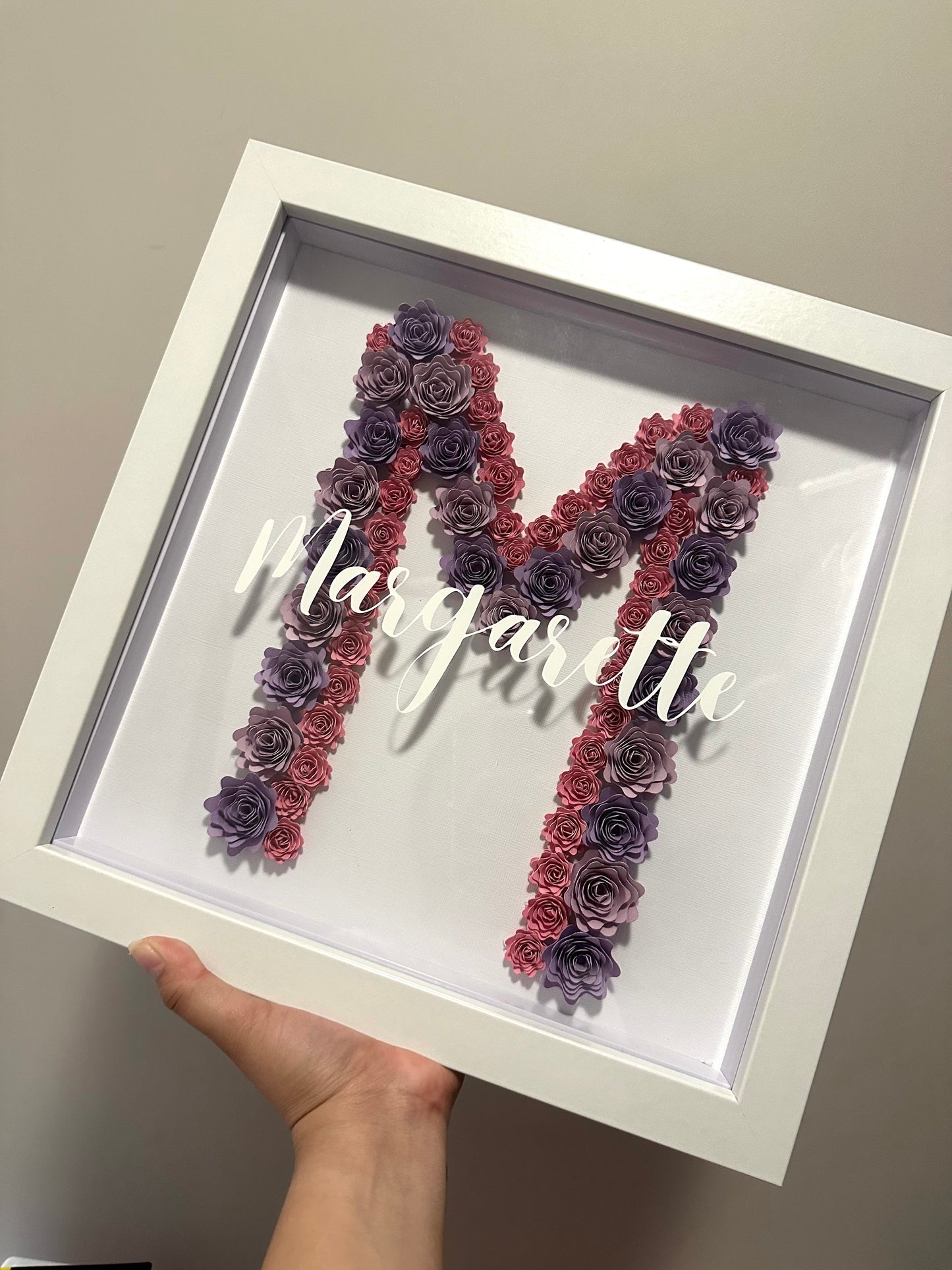 Handmade Flower Shadow box
