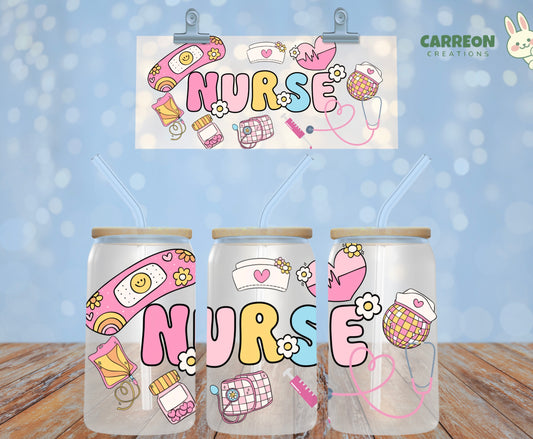 Nurse - Frosted Glass can