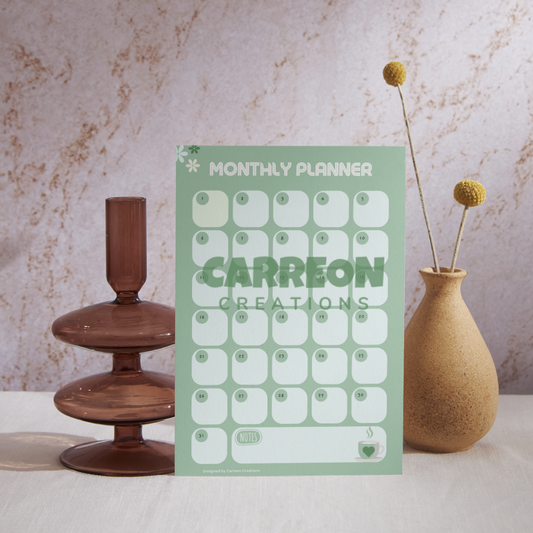Mint monthly planner
