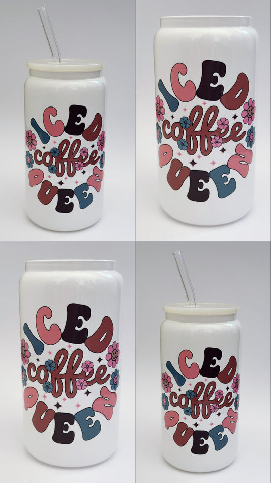 Ice Coffee Queen - 16oz glass can
