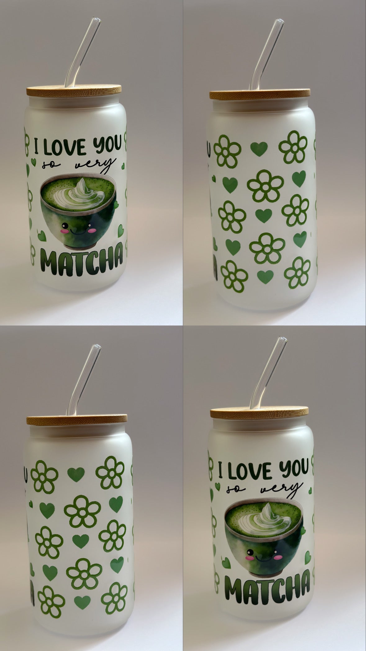 Matcha lover - 16oz frosted glass can