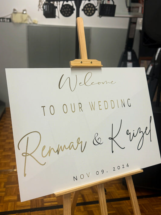 A1 Size White Acrylic Signage