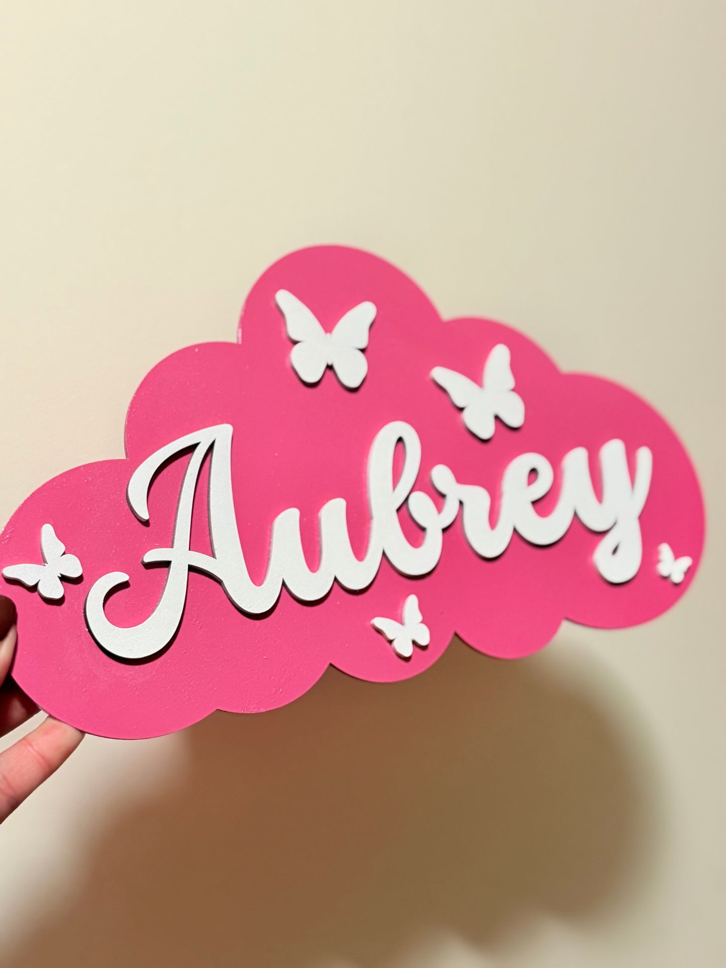 Custom Cloud Name Sign – Personalized Laser Cut