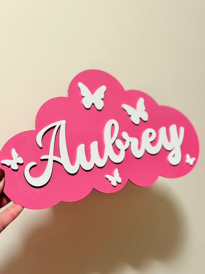 Custom Cloud Name Sign – Personalized Laser Cut