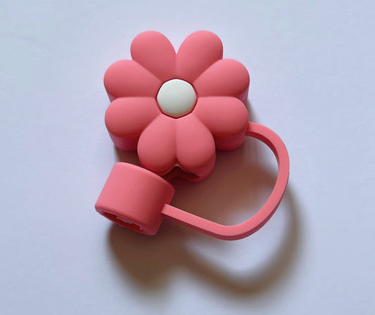 Straw Cover - Pink Flower