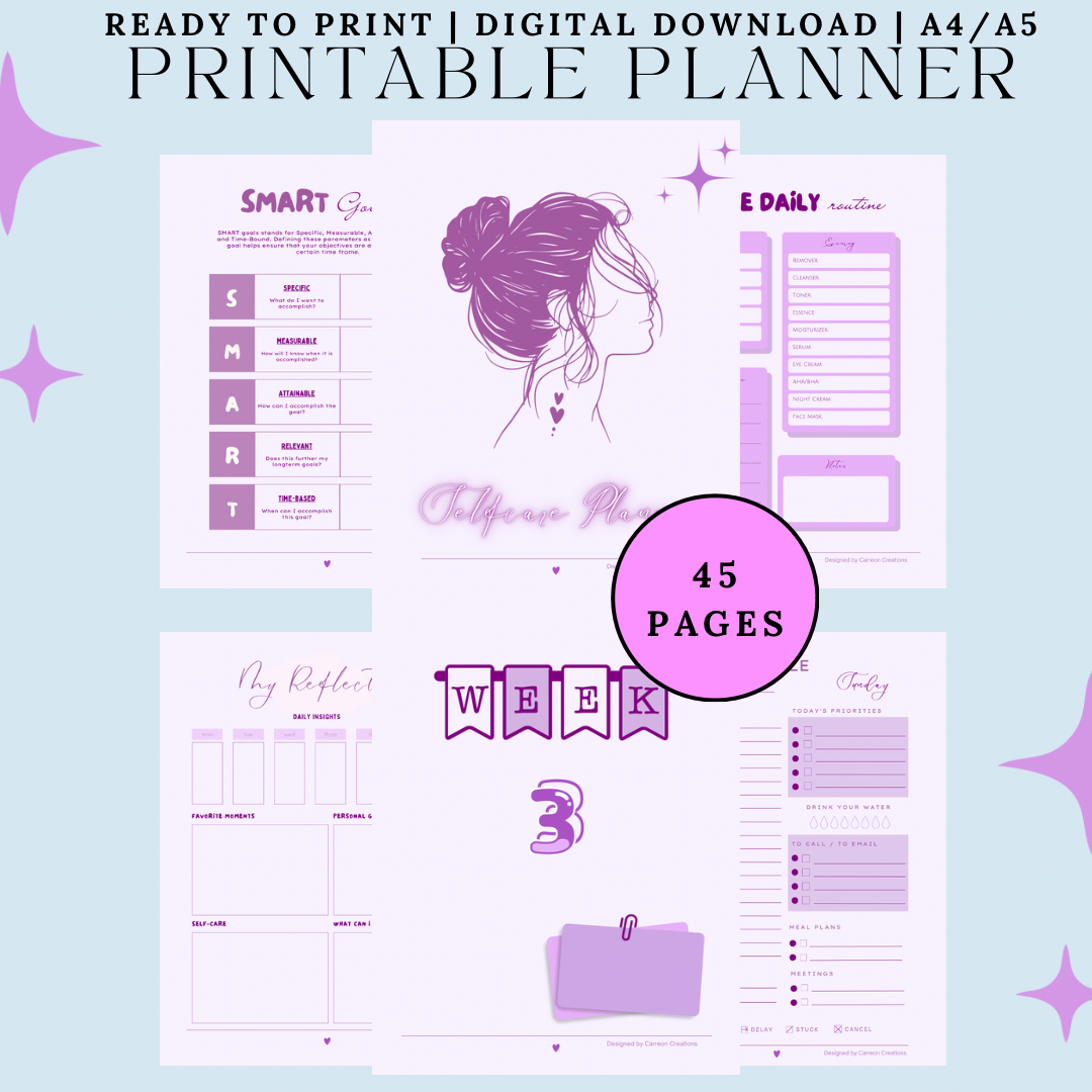 Selfcare Monthly Planner