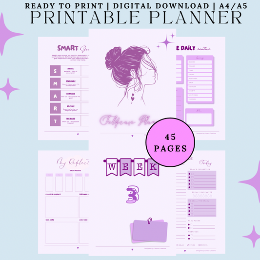 Selfcare Monthly Planner