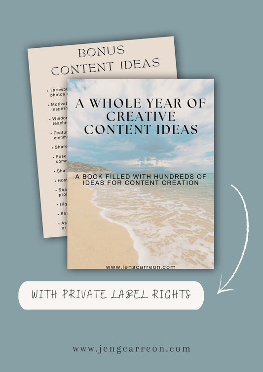 One Year of Content Creation Ideas